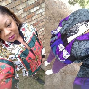 Vintage reversible Art windbreaker